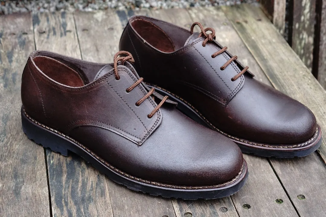 Annapurna Leather Derby Lace-up Shoes - Dark Brown