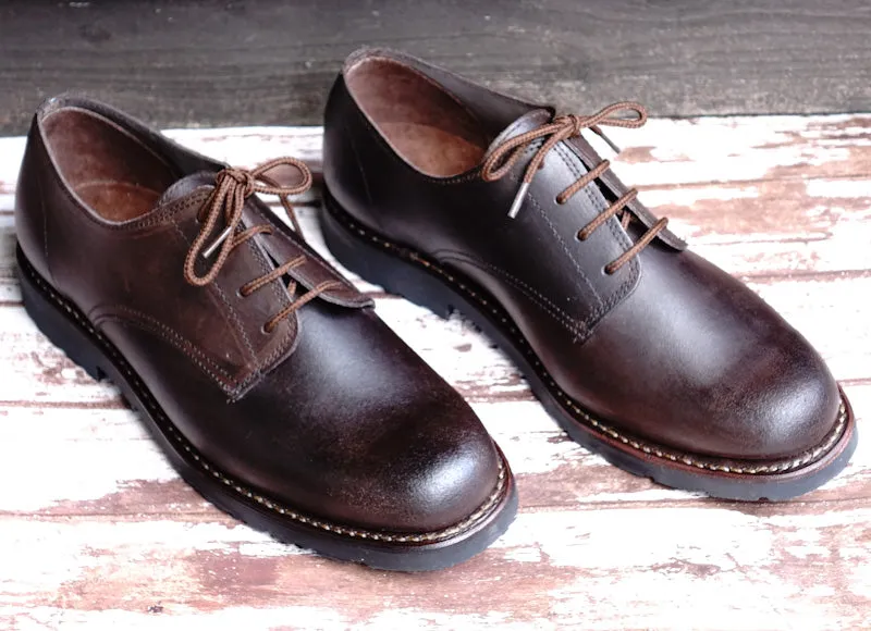 Annapurna Leather Derby Lace-up Shoes - Dark Brown