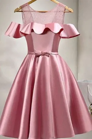 Anneprom 2022 Homecoming Dress Lace up Scoop Short Prom Dress Party Dress APH0149