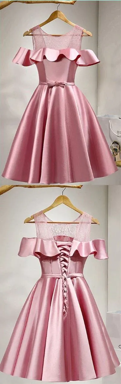 Anneprom 2022 Homecoming Dress Lace up Scoop Short Prom Dress Party Dress APH0149