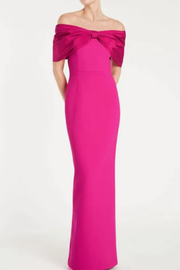 Anneprom A line Off Shoulder Satin Long Prom Dress Evening Dress APP0670