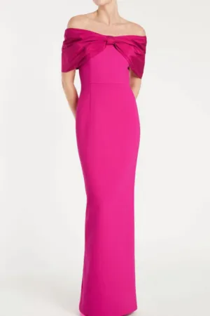 Anneprom A line Off Shoulder Satin Long Prom Dress Evening Dress APP0670