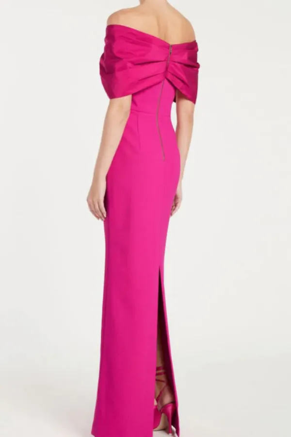 Anneprom A line Off Shoulder Satin Long Prom Dress Evening Dress APP0670
