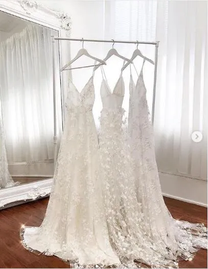 Anneprom A-line Spaghetti Straps Tulle Long Prom Dresses Lace Evening Dress APP0437