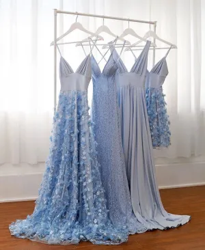 Anneprom A-line Spaghetti Straps Tulle Long Prom Dresses Lace Evening Dress APP0437