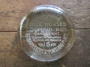 Antique Glass Paperweight for Male Nurses Co-Operation Ltd