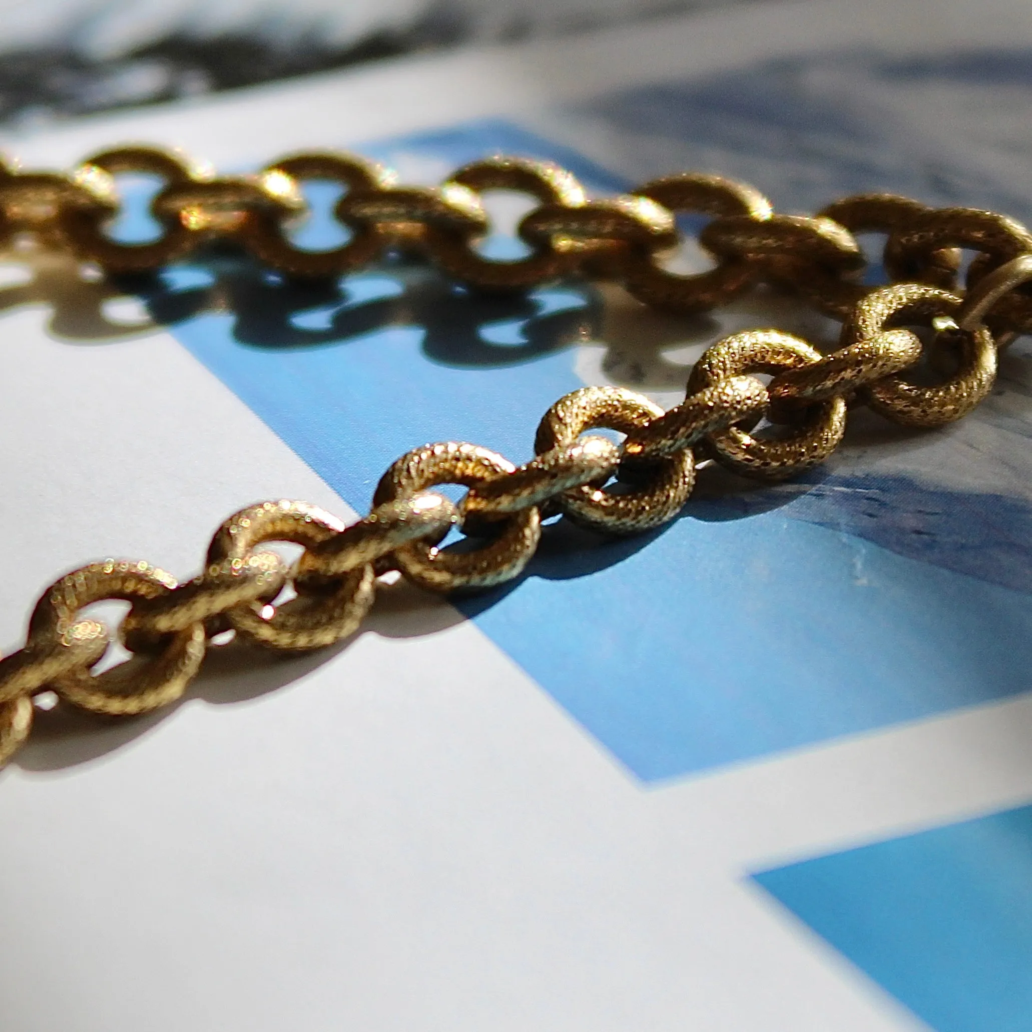 Antiqued Gold Buffalo Coin Necklace