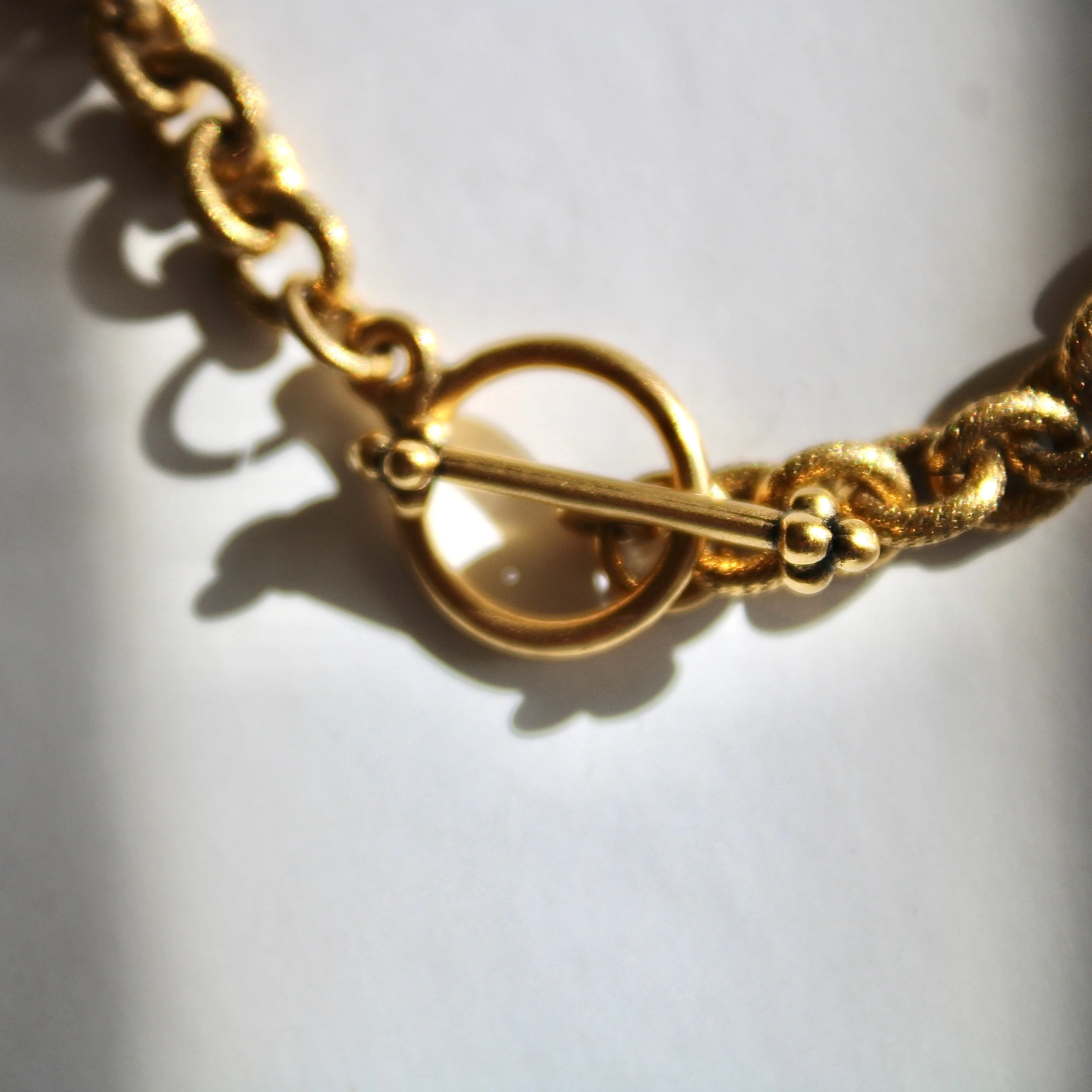 Antiqued Gold Buffalo Coin Necklace
