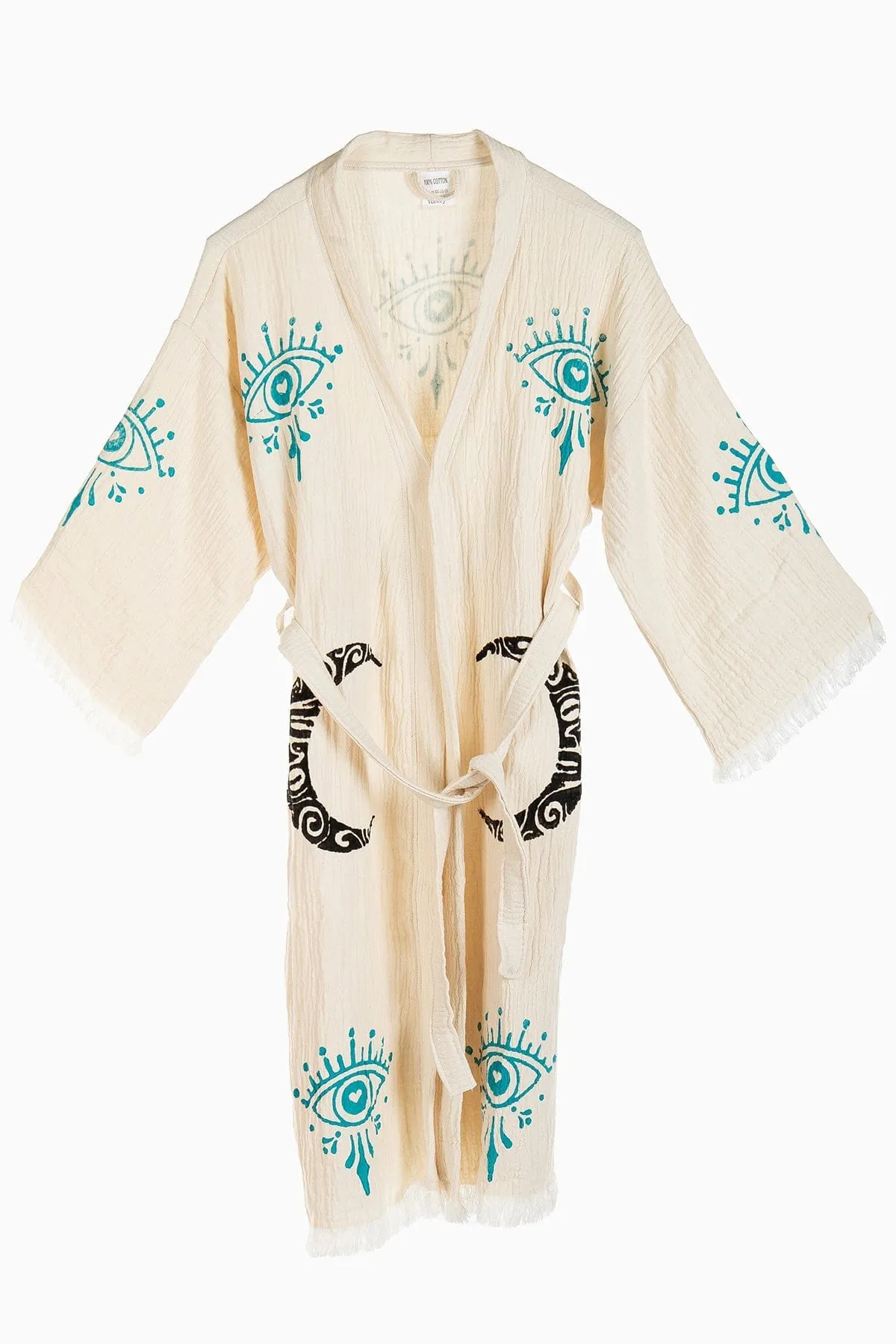 Aria Handmade Cotton Kimono | Black Moon
