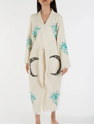 Aria Handmade Cotton Kimono | Black Moon