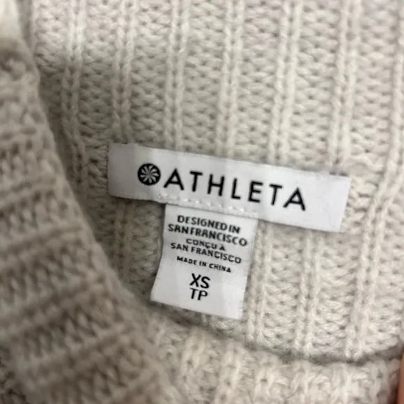 Athleta Azalea Sweater Women's‎ Wool Cashmere Light Heather Gray XS