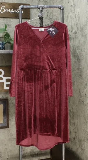 Ava & Viv Women's Plus Size Velour Wrap Dress