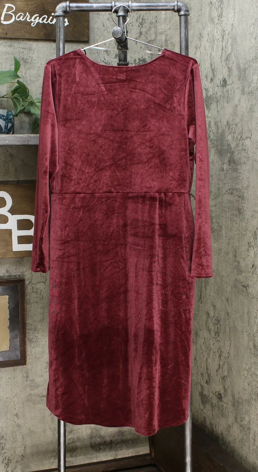 Ava & Viv Women's Plus Size Velour Wrap Dress