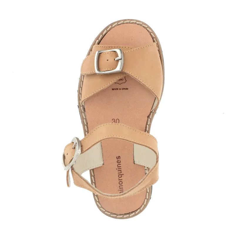 Avarca Buckle Leather Naturel