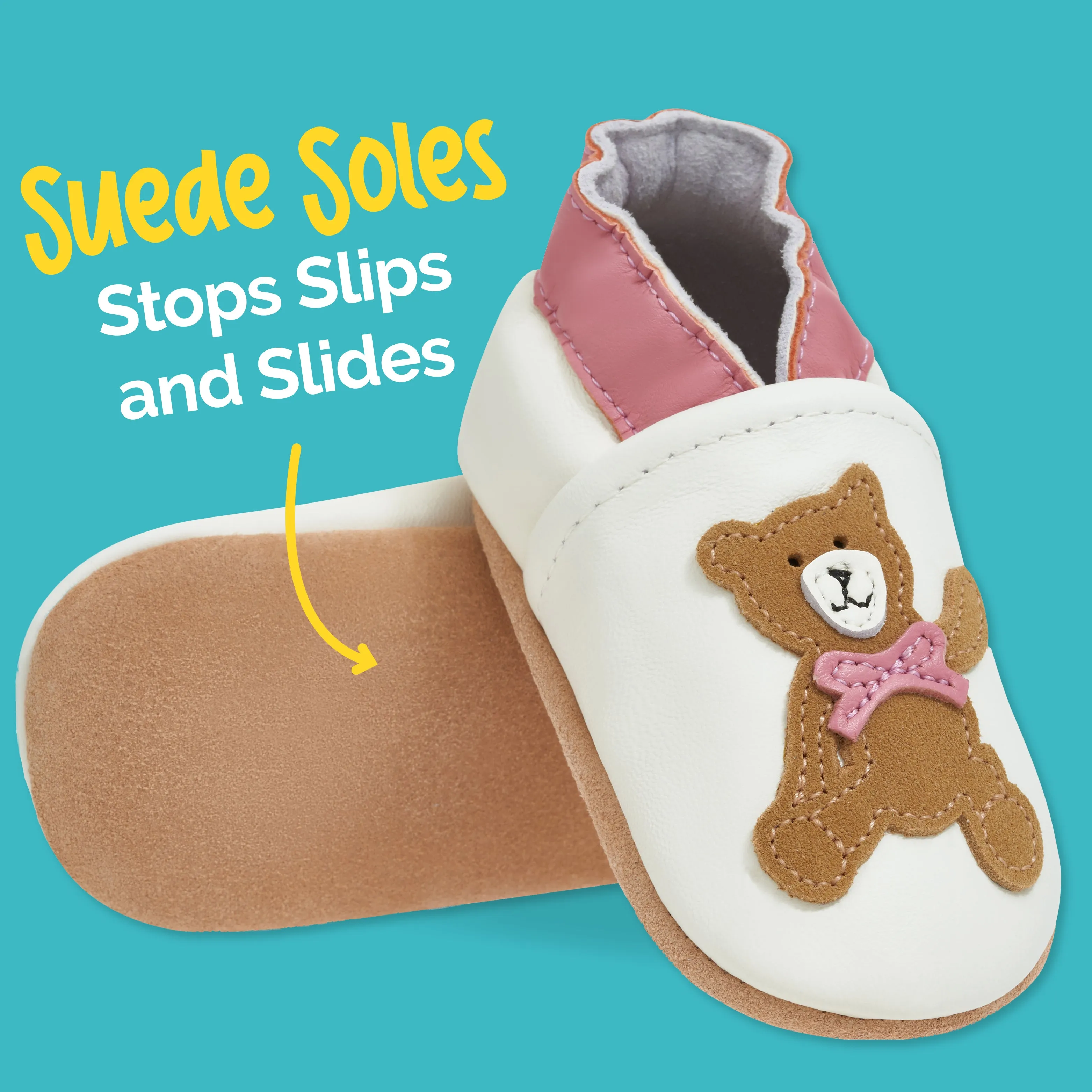 Baby Shoes Pink Teddy