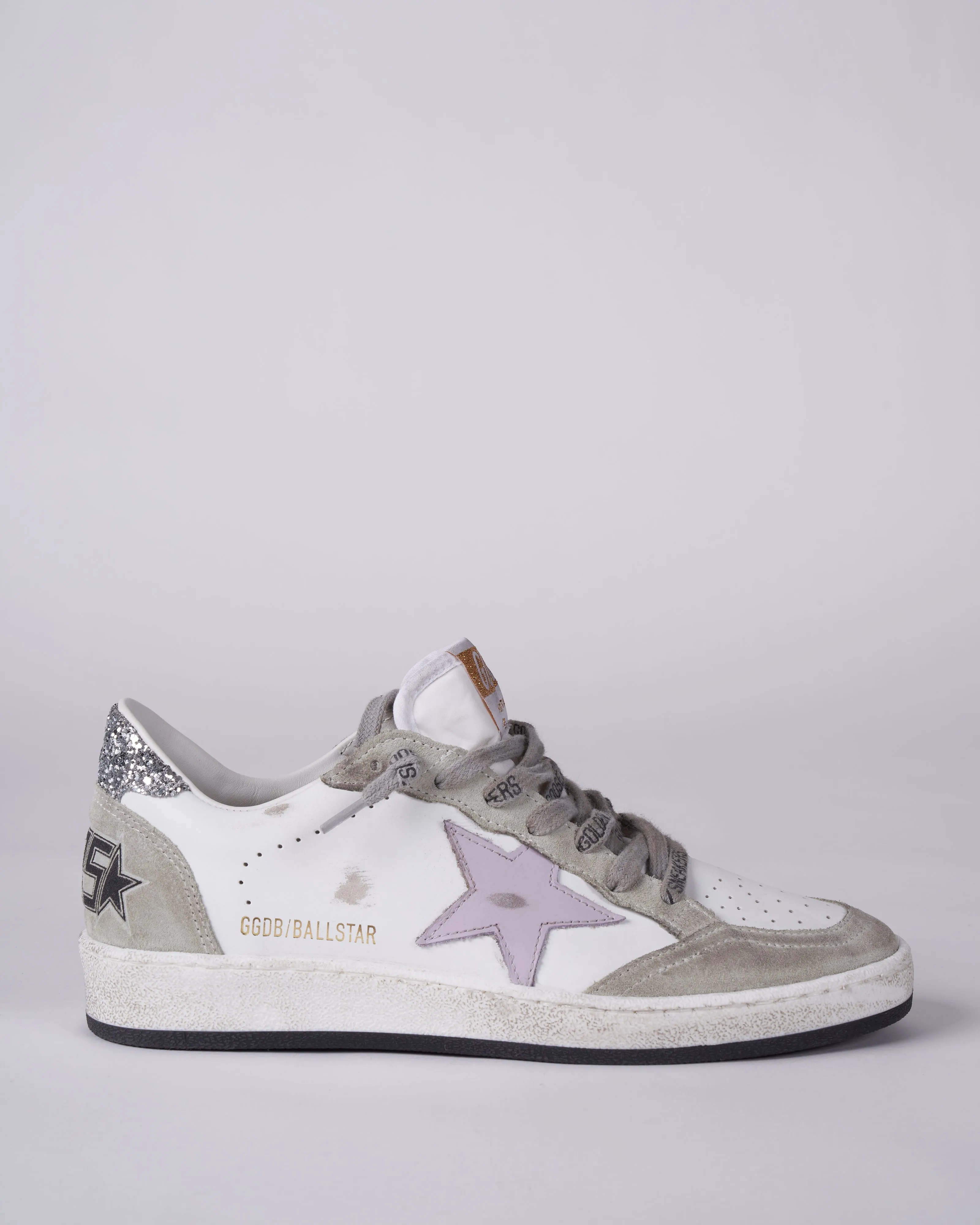 ballstar sneaker - white/lilac/oil green/silver