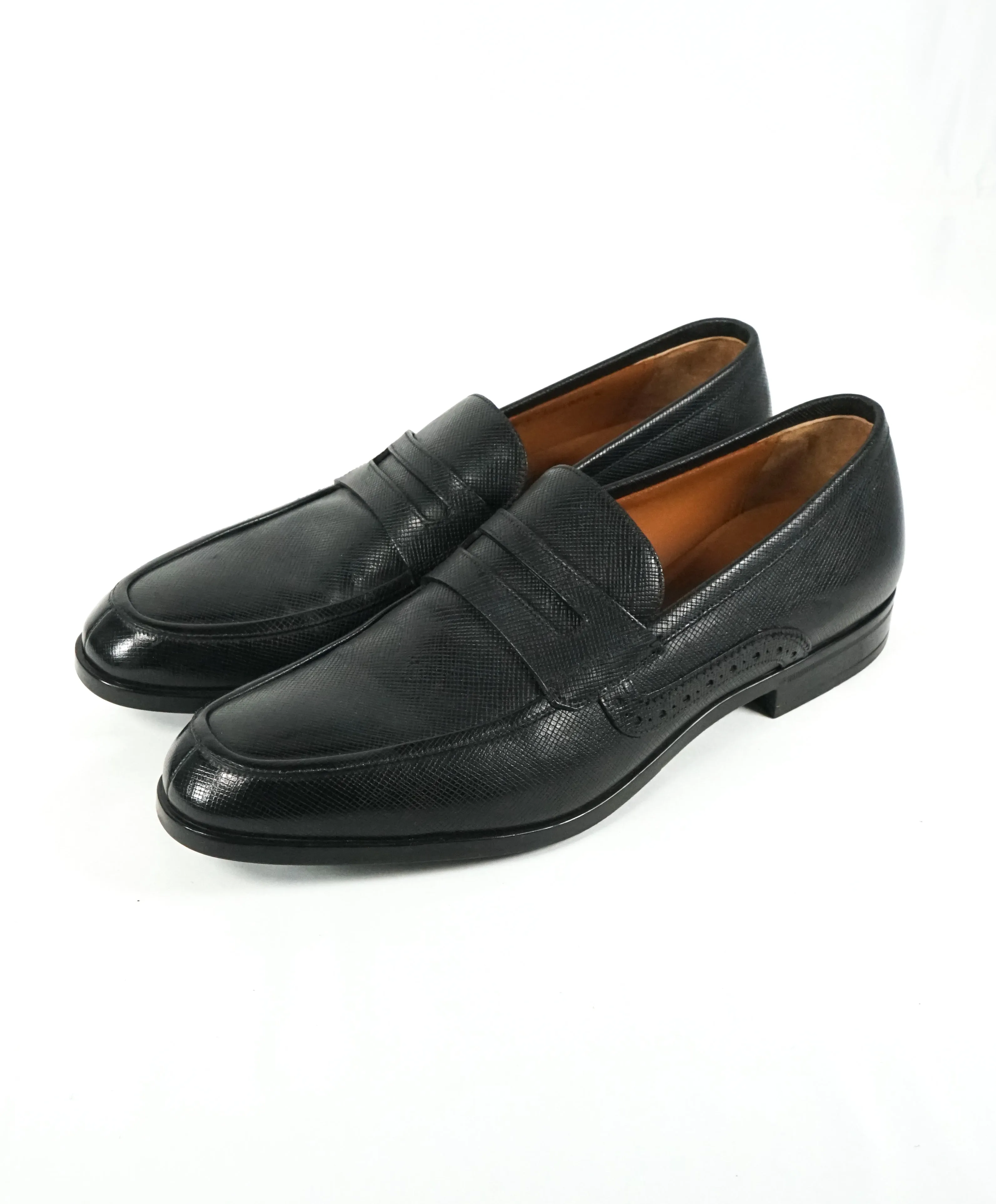BALLY - “LAUTO 40” Logo Embossed Textured Penny Loafers - 8.5 D