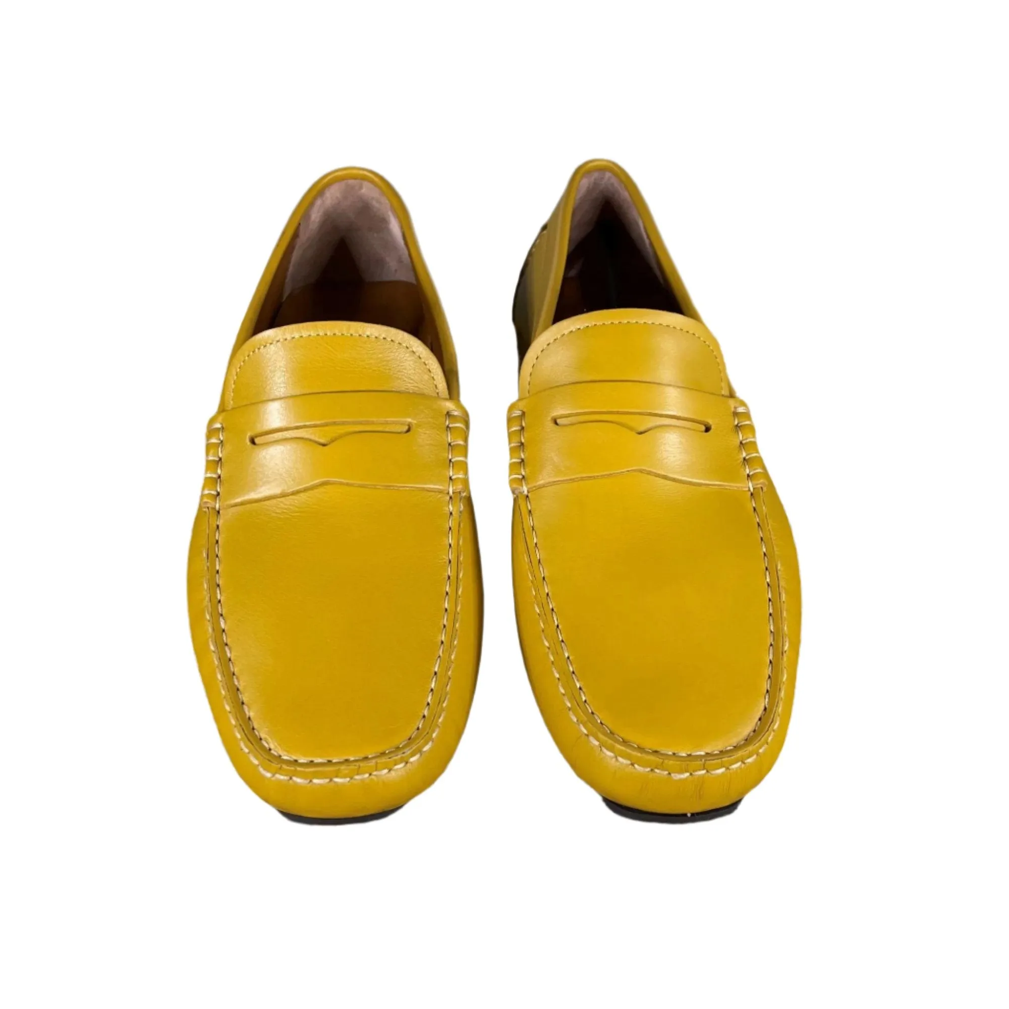 Bally Mens Warno Mustard Leather Drivers