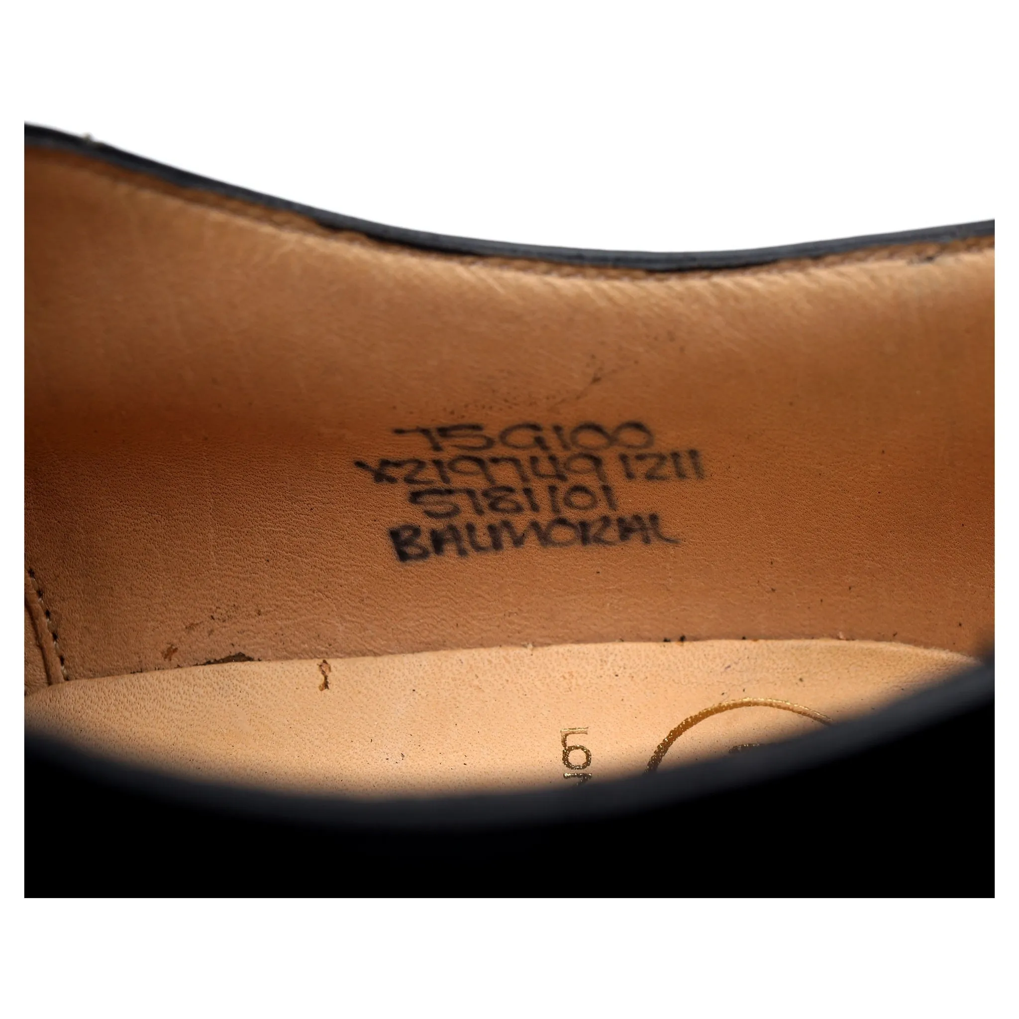 'Balmoral' Black Leather Oxford UK 7.5 G