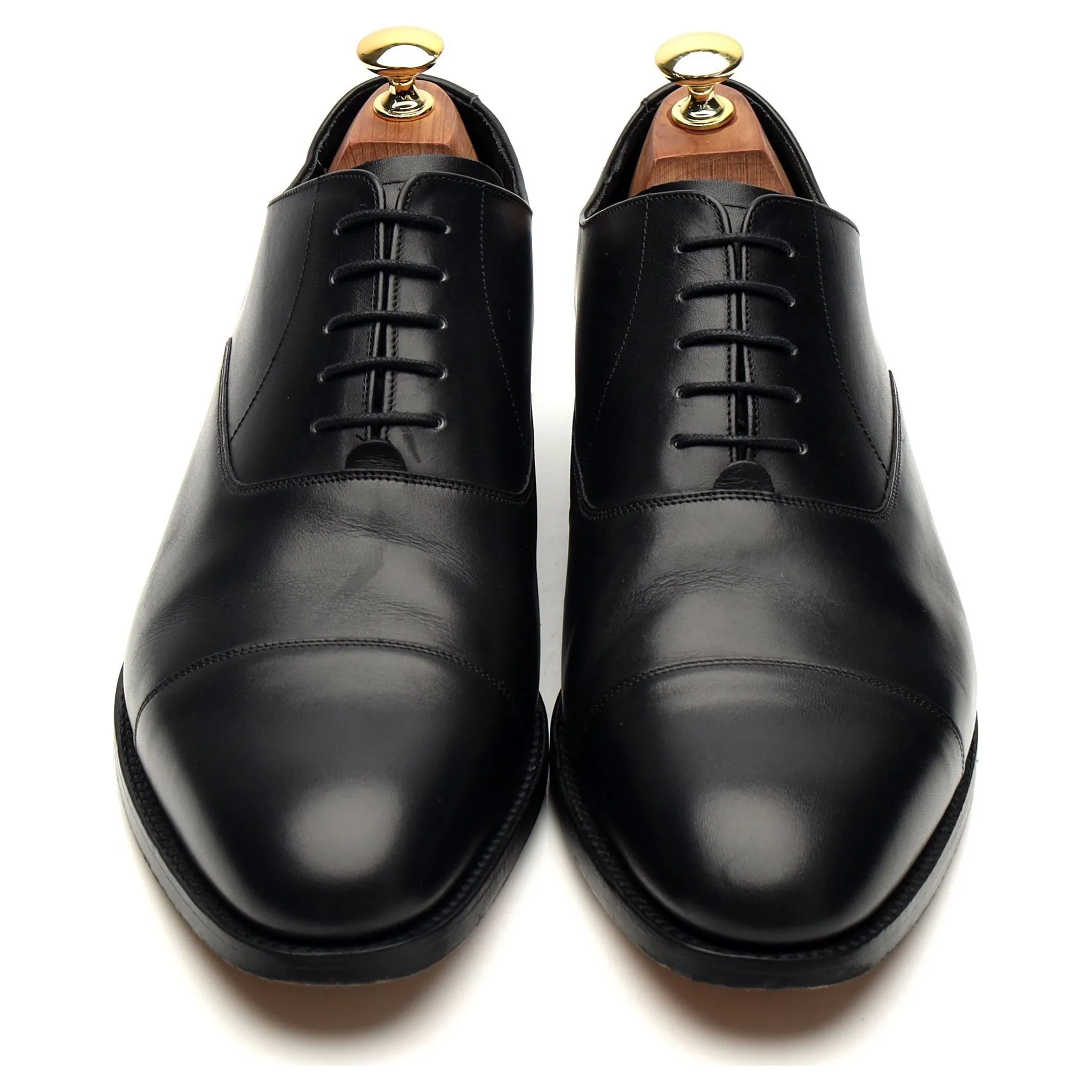 'Bank' Black Leather Oxford UK 8.5 G