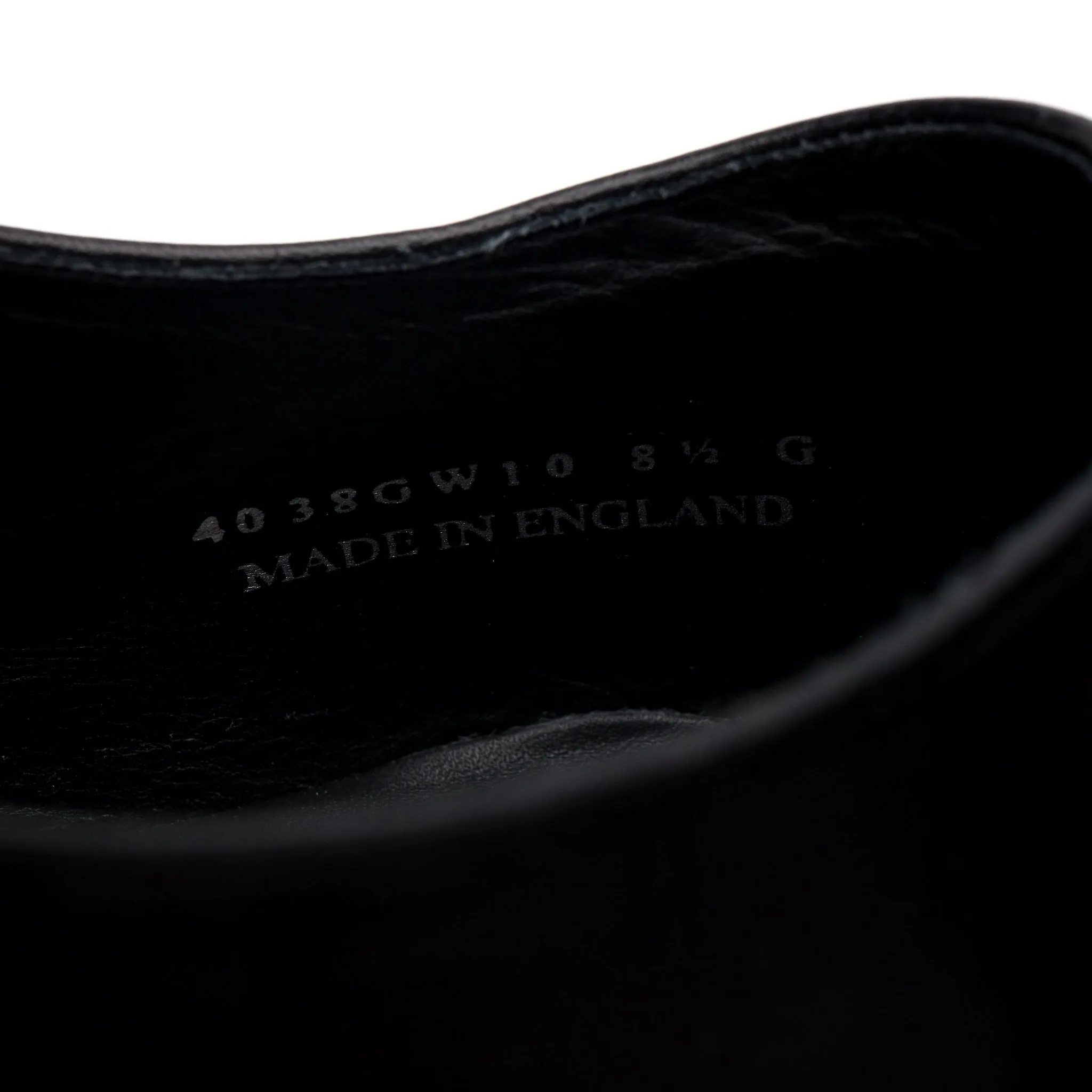 'Bank' Black Leather Oxford UK 8.5 G