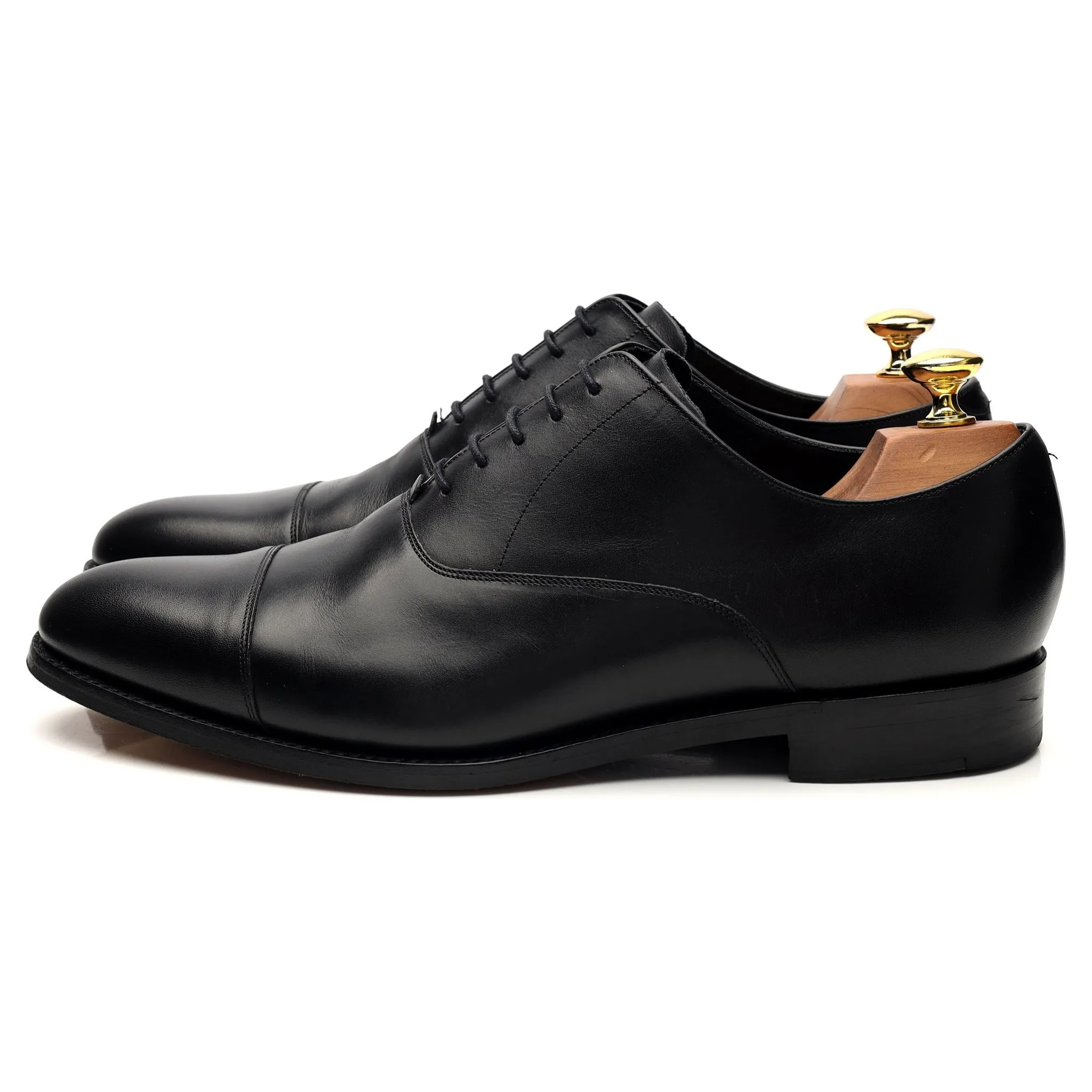 'Bank' Black Leather Oxford UK 8.5 G