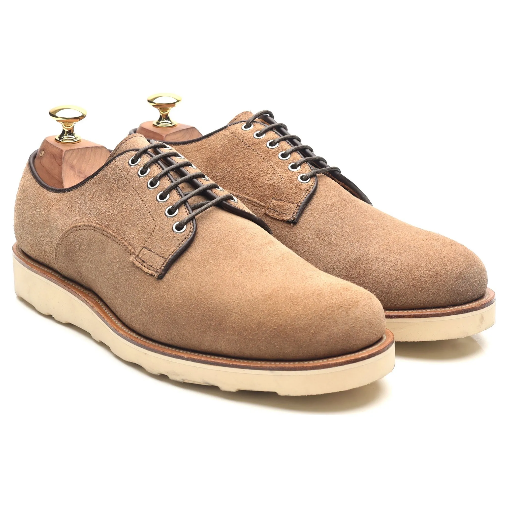 Beige Suede Derby Blucher UK 7 E