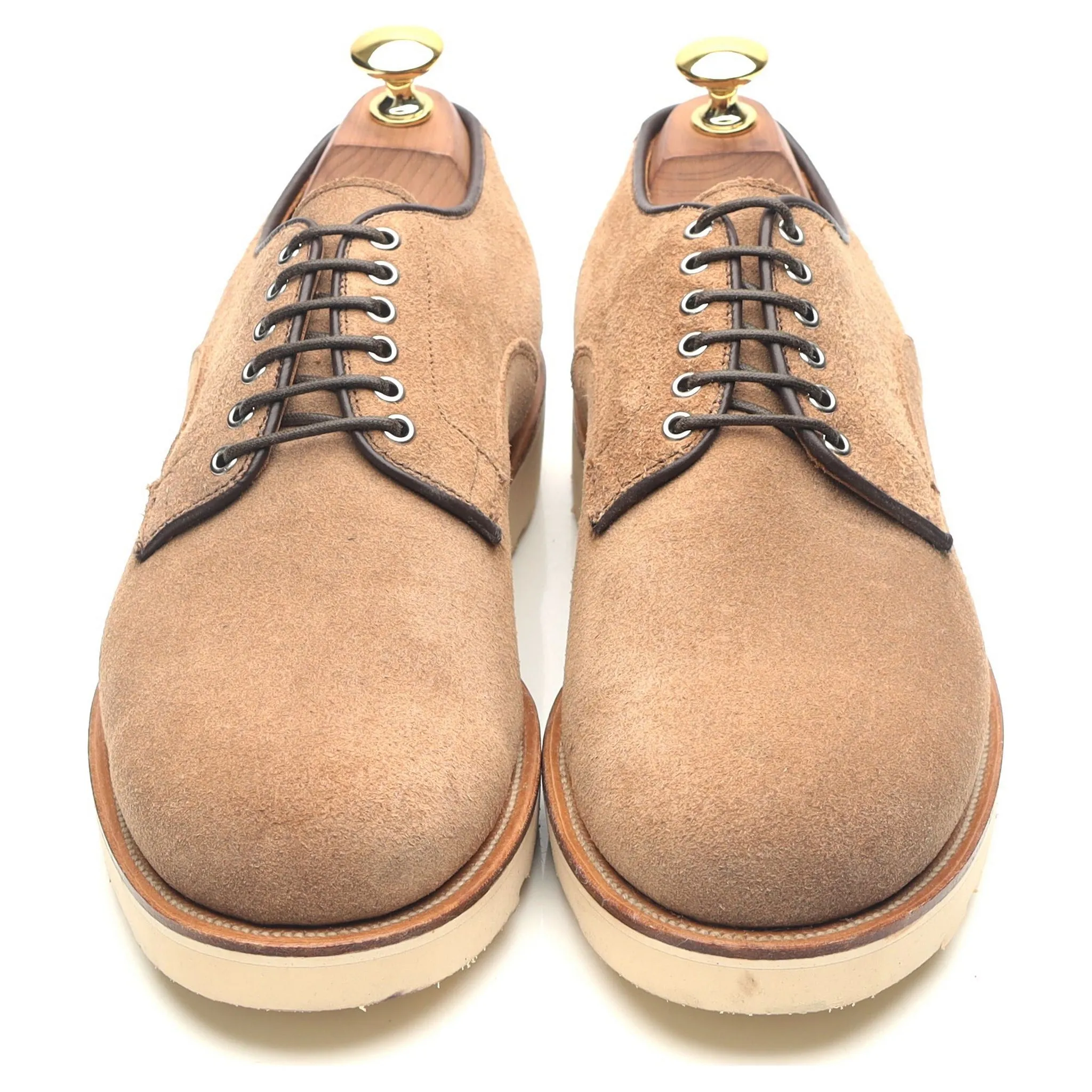Beige Suede Derby Blucher UK 7 E