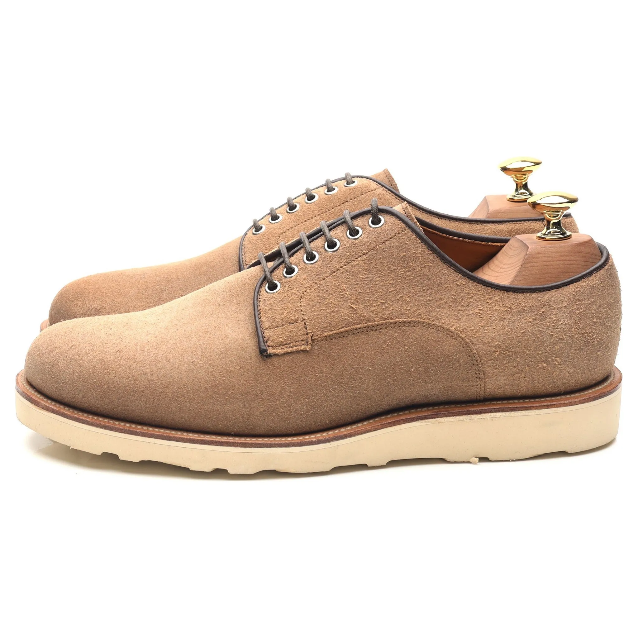 Beige Suede Derby Blucher UK 7 E