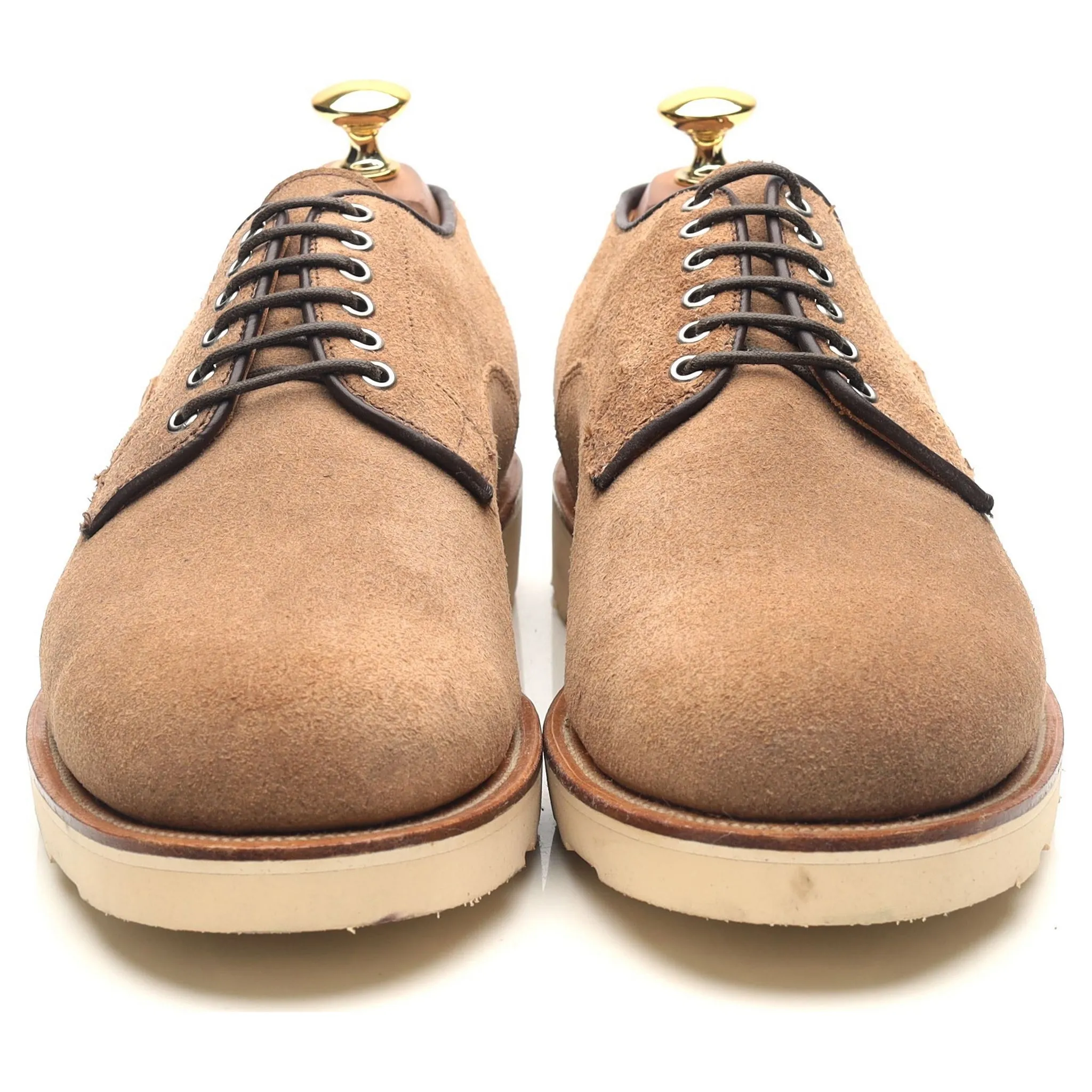 Beige Suede Derby Blucher UK 7 E
