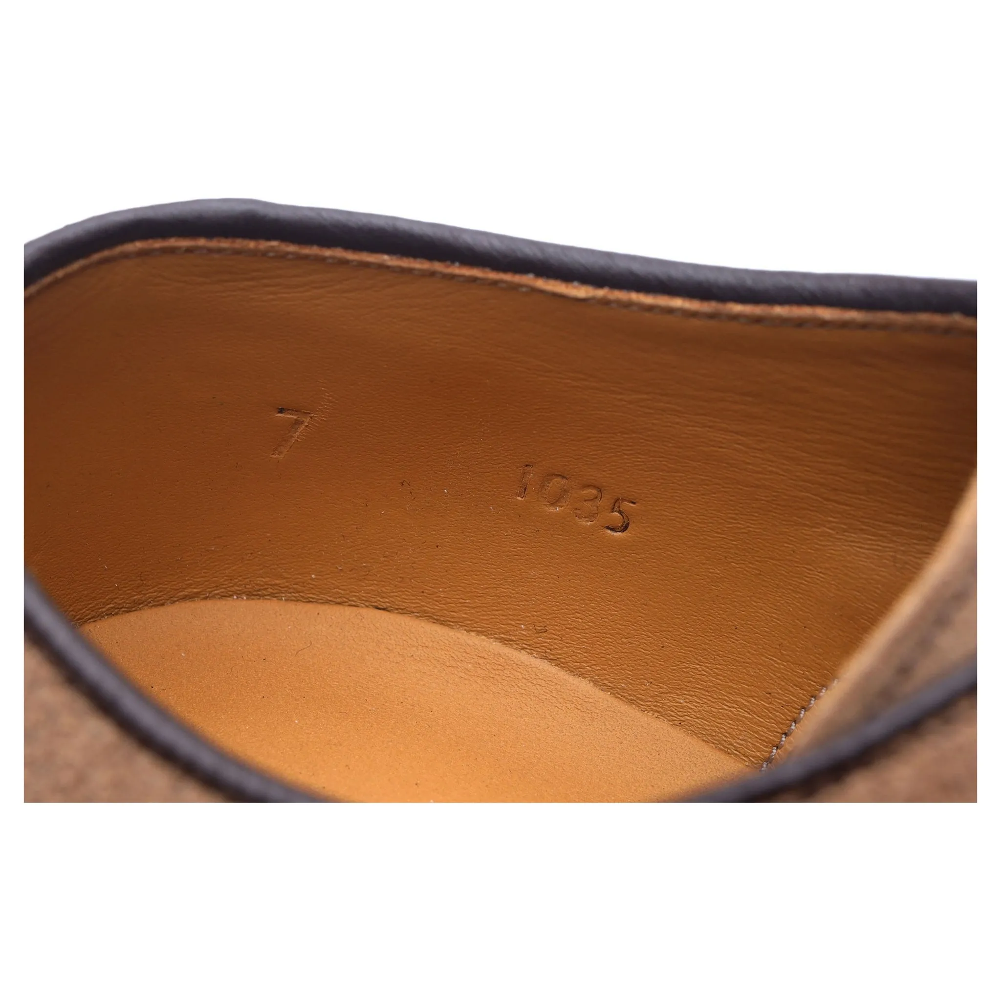 Beige Suede Derby Blucher UK 7 E