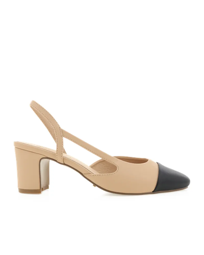 Billini Fintra Slingback Heels Nougat/ Black