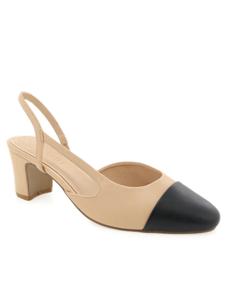 Billini Fintra Slingback Heels Nougat/ Black