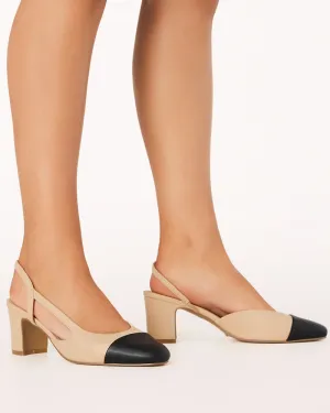 Billini Fintra Slingback Heels Nougat/ Black
