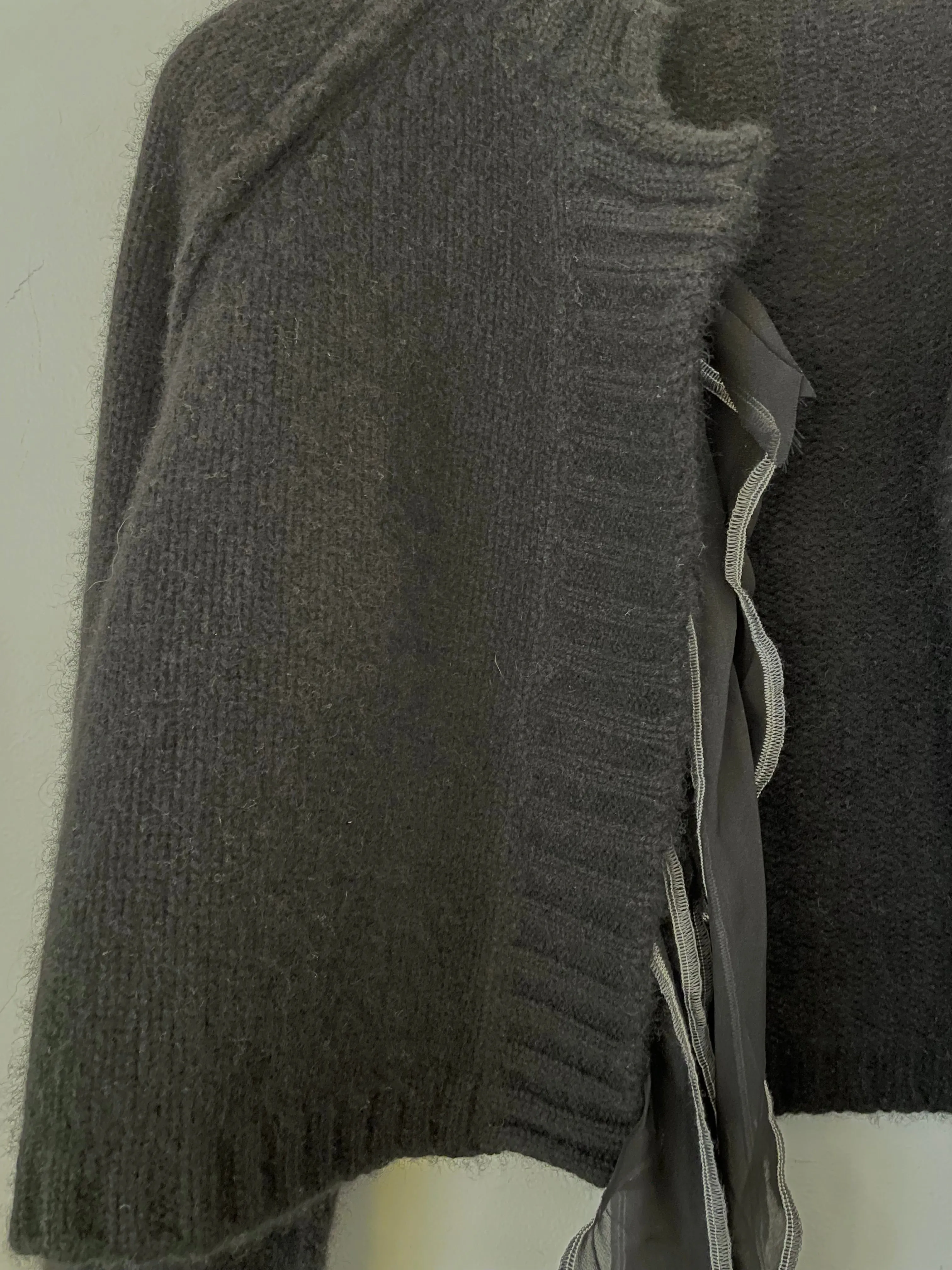 Black Chunky Crop Cardigan