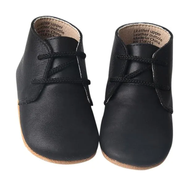 Black - Classic Boots - US Size 1-4 - Soft Sole