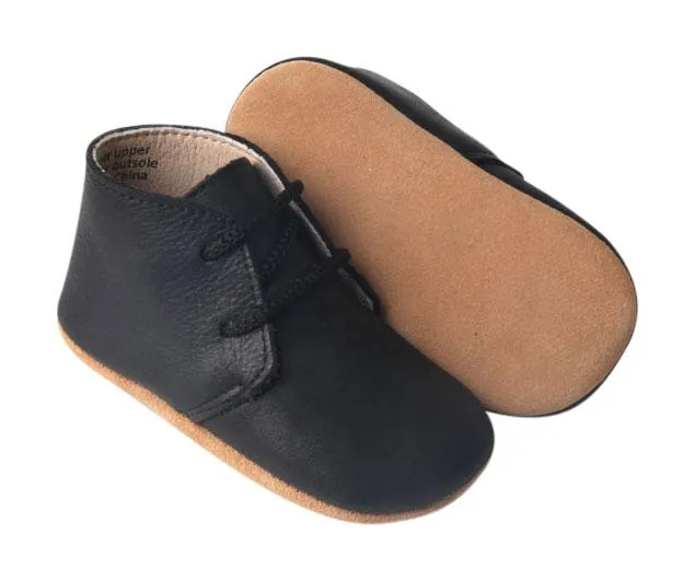 Black - Classic Boots - US Size 1-4 - Soft Sole