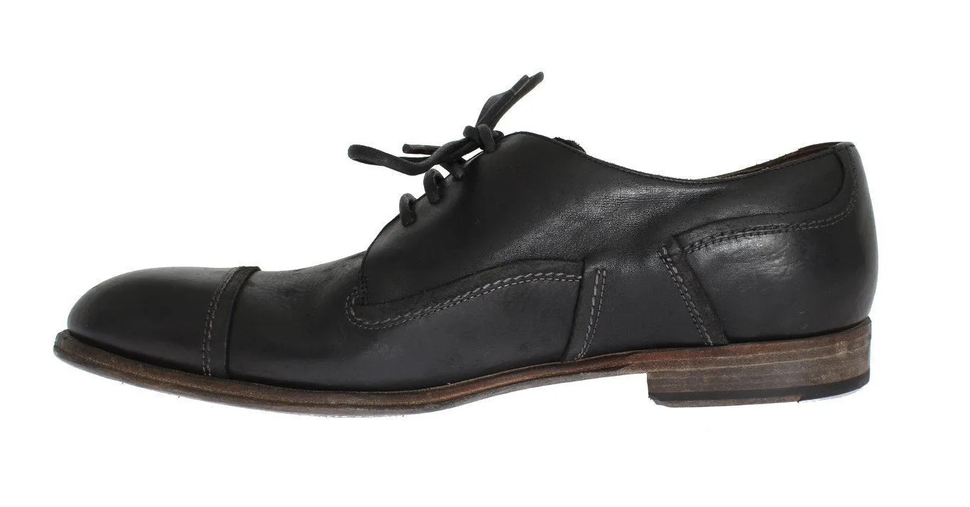 Black Leather Laceup Dress Shoes