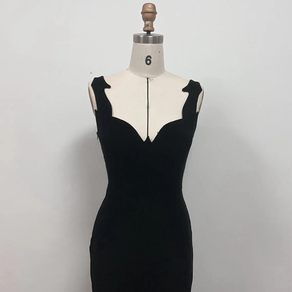 Black Rosemary Clooney Mermaid Velvet Celebrity Dress in White Christmas