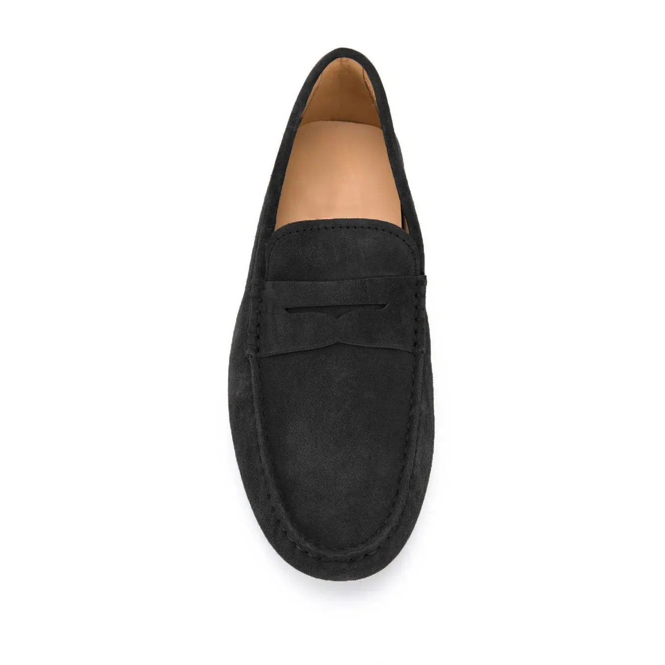 Black Suede Alcalde Penny Driving Loafers - Loafers shoes