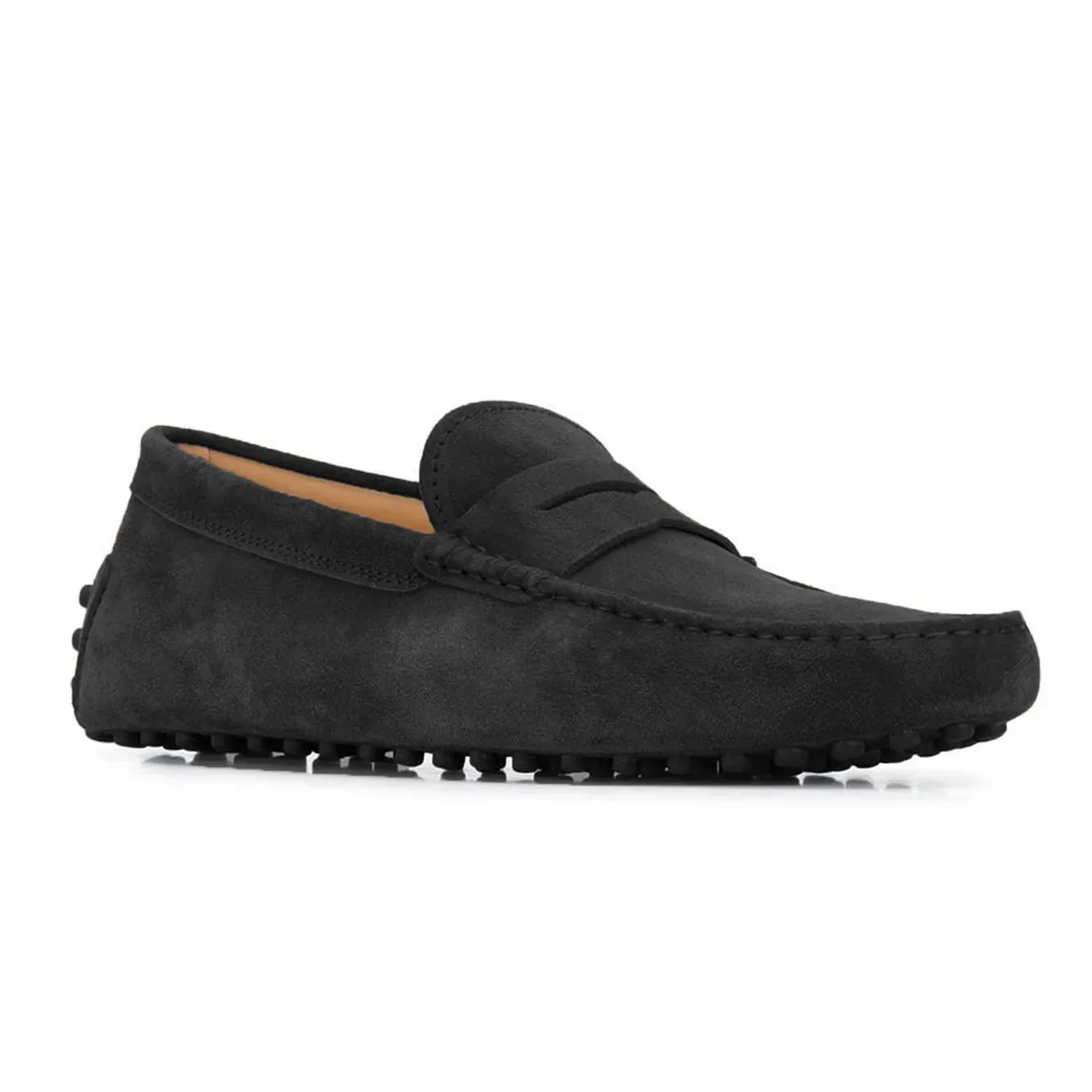 Black Suede Alcalde Penny Driving Loafers - Loafers shoes