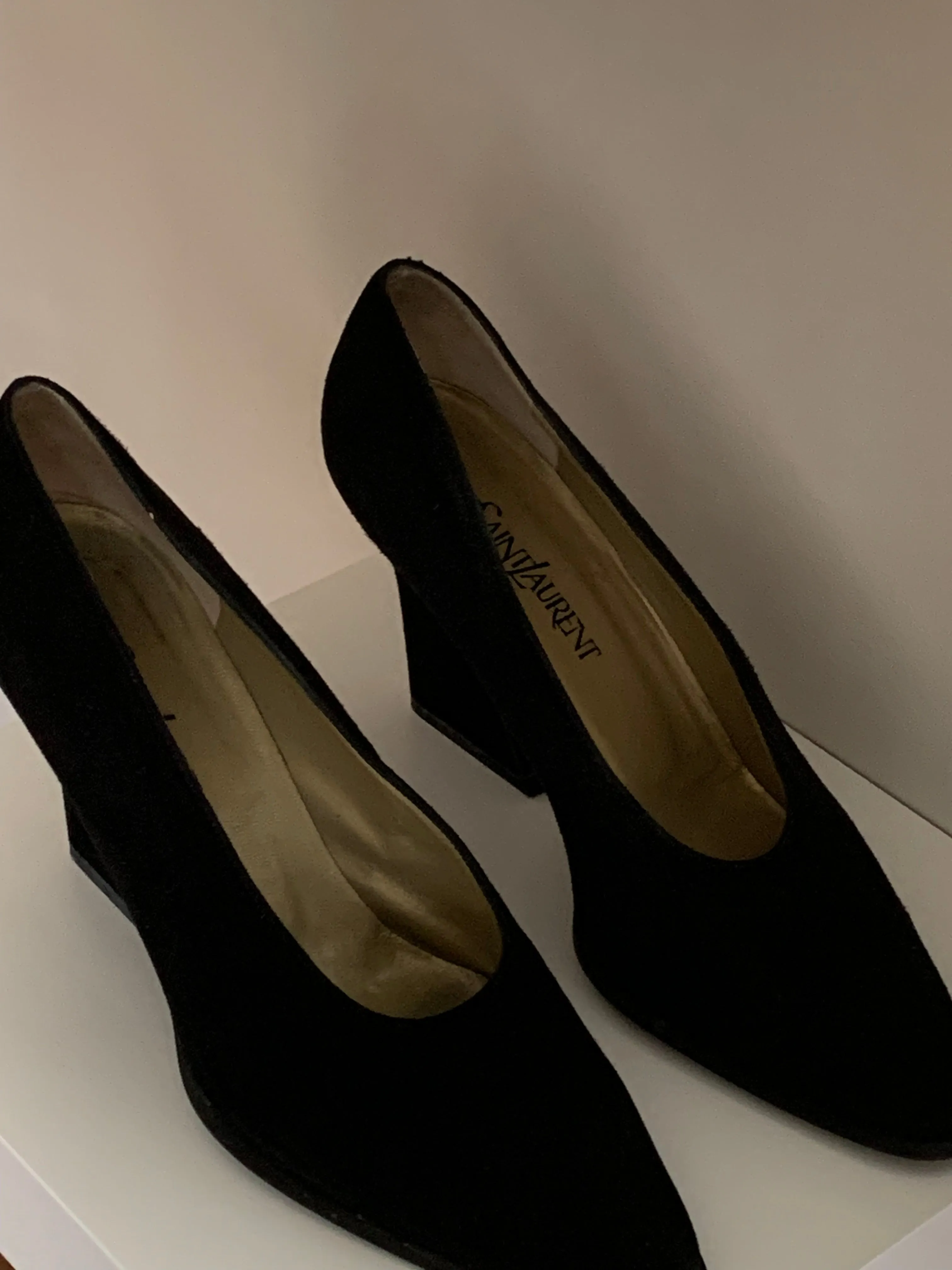 Black vintage YSL pumps