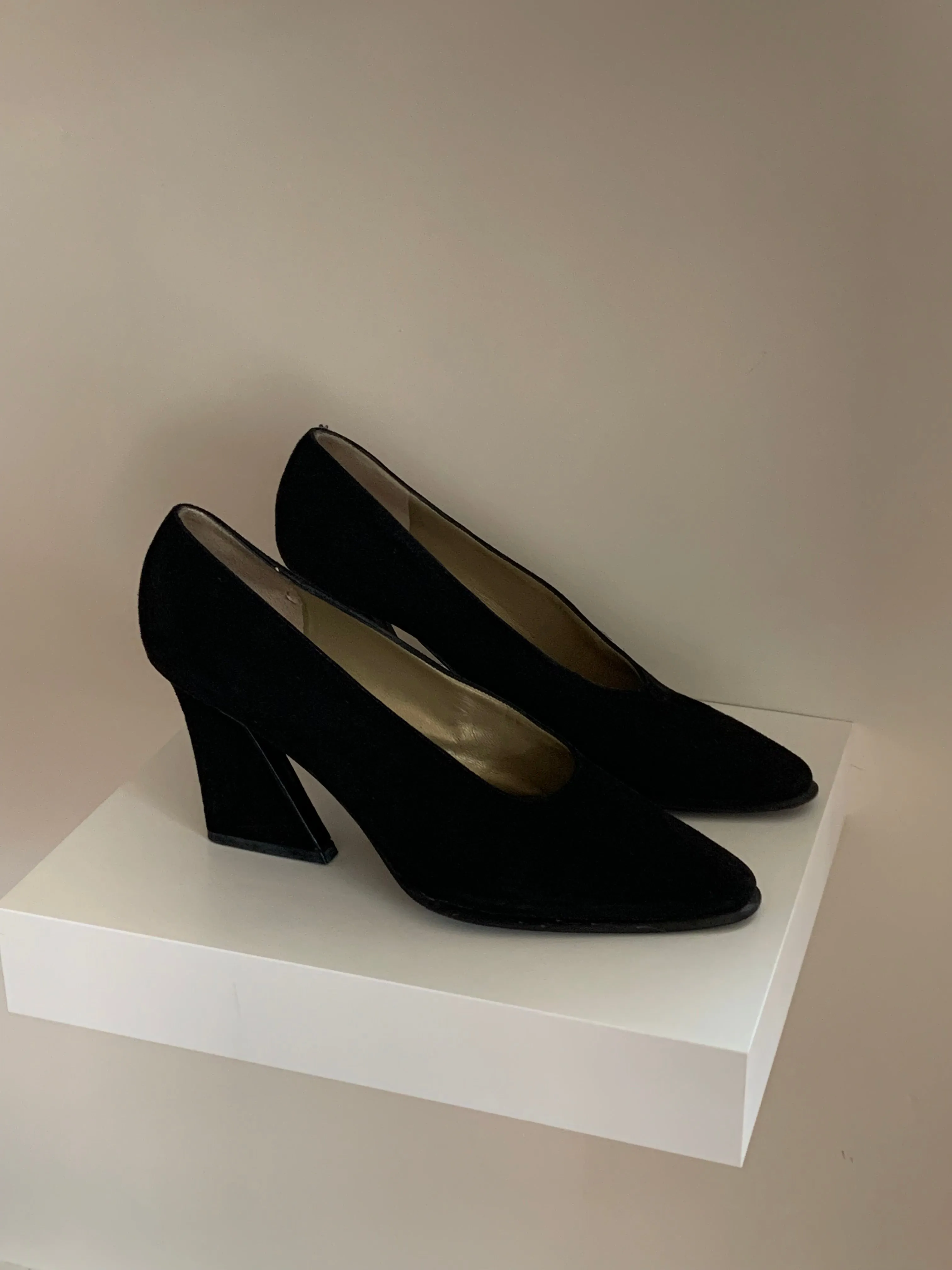 Black vintage YSL pumps