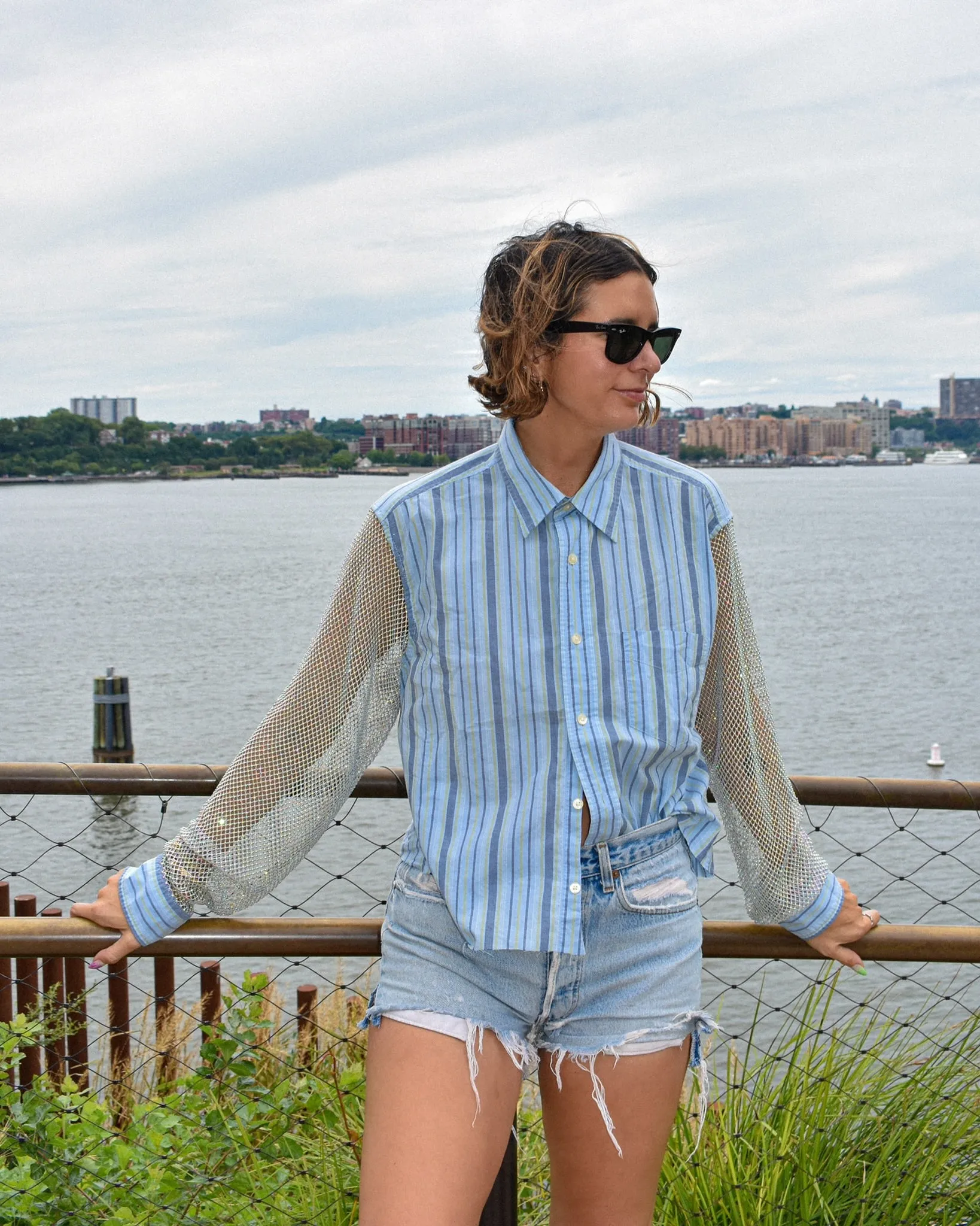 Blue Cropped Ami
