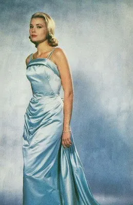 Blue Grace Kelly Dress Prom Gown Evening Dress