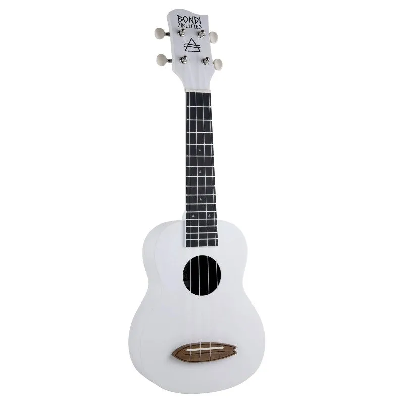 Bondi Surf Soprano Mahogany Ukulele Lit Kit Oxford White