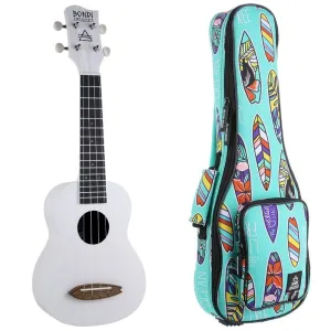 Bondi Surf Soprano Mahogany Ukulele Lit Kit Oxford White