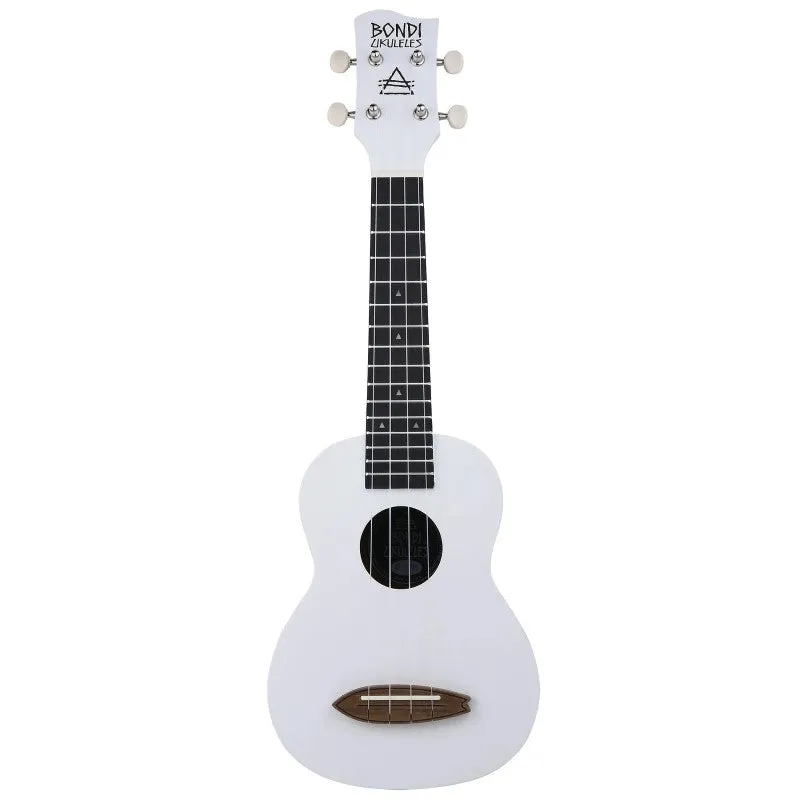 Bondi Surf Soprano Mahogany Ukulele Lit Kit Oxford White