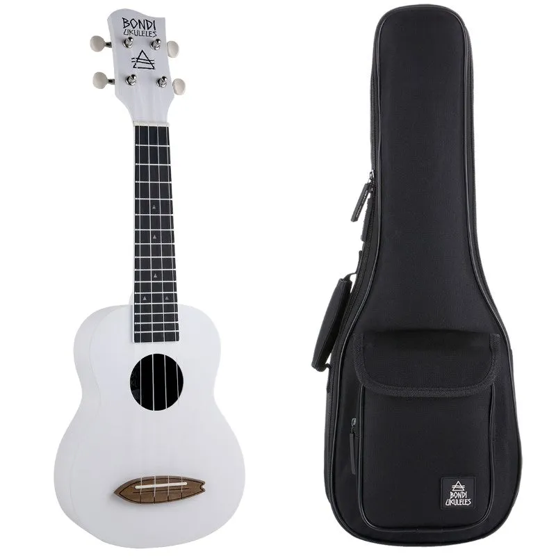 Bondi Surf Soprano Mahogany Ukulele Lit Kit Oxford White