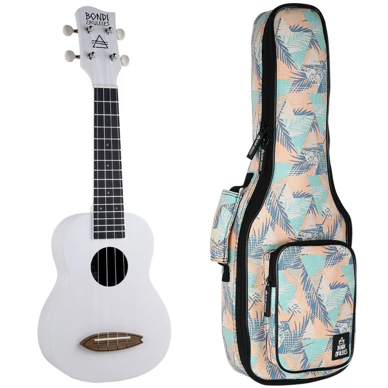 Bondi Surf Soprano Mahogany Ukulele Lit Kit Oxford White